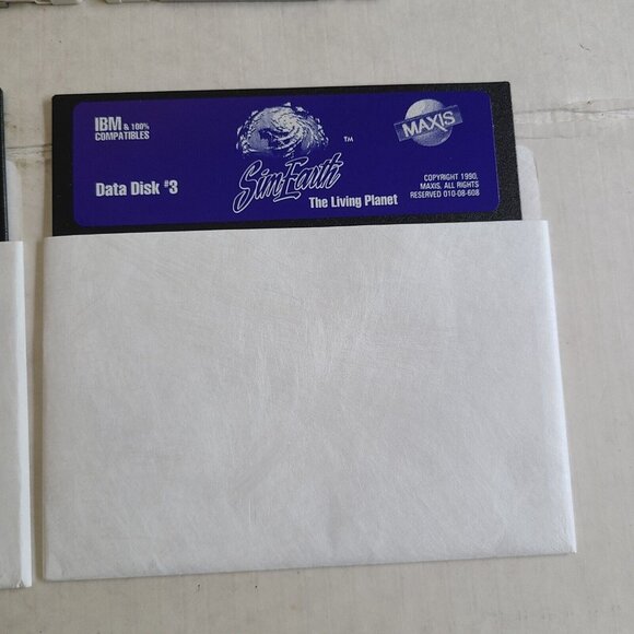 PC Game Maxis Sim Earth The Living Planet IBM PC 1990 Big Box 3.5 & 5.25… - Picture 8 of 16